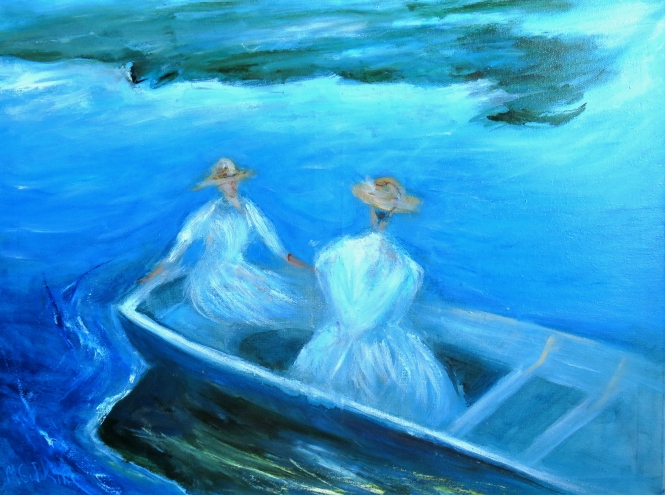 Painting for sale online - The Walk (copy of Monet)