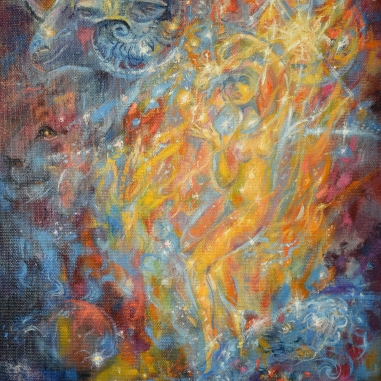 Painting for sale online - Elements Fire and Earth