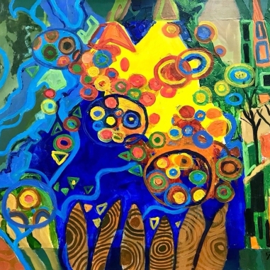 Painting for sale online - Night city