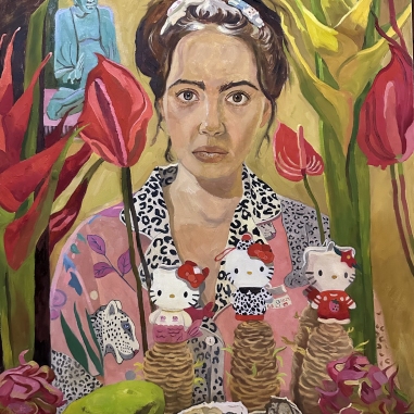 Painting for sale online - Self-portrait with Buddha