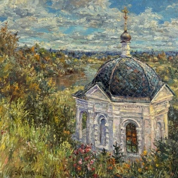 Painting for sale online - The Nadkladeznaya Chapel in Kirzhach