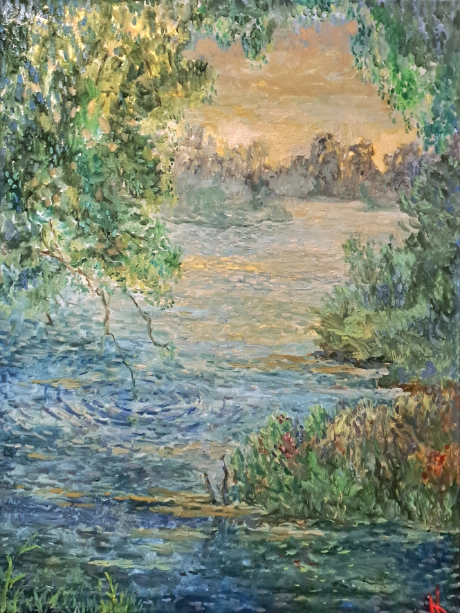Painting for sale online - On the river