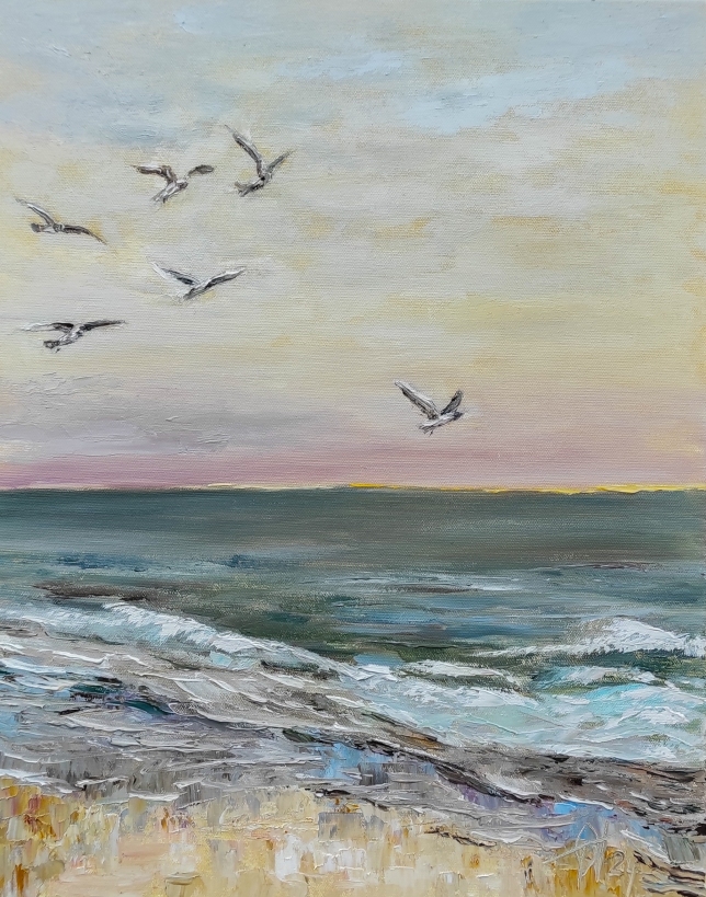 Painting for sale online - Seagulls