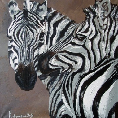 Painting for sale online - Zebras