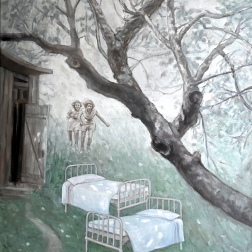 Painting for sale online - Under the old pear tree