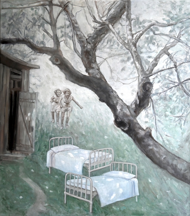 Painting for sale online - Under the old pear tree