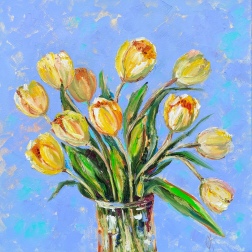 Painting for sale online - Yellow tulips