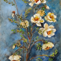 Painting for sale online - White rosehip