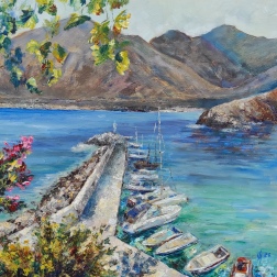Painting for sale online - A bay in Greece