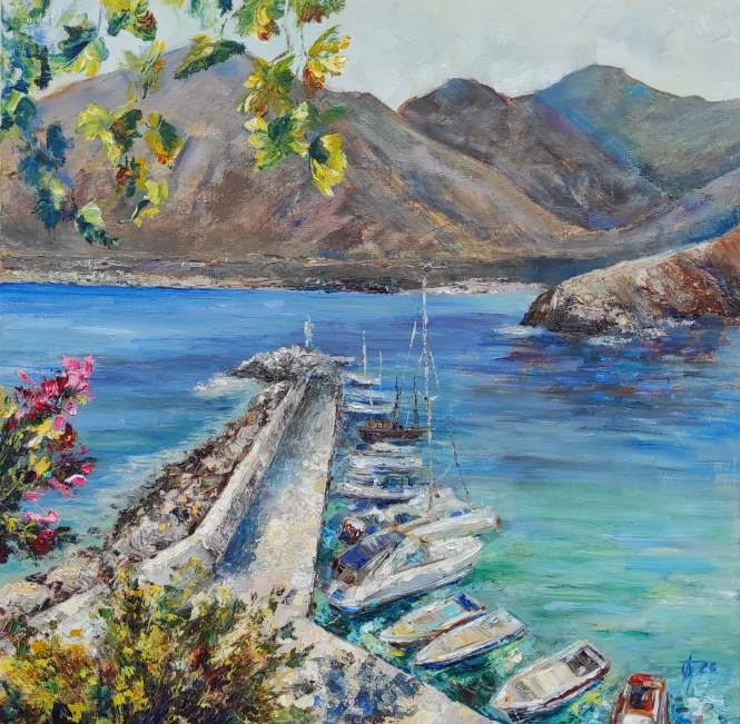Painting for sale online - A bay in Greece
