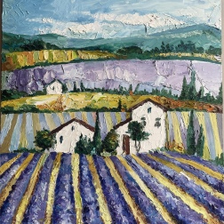 Painting for sale online - Landscape of Lavender Dreams