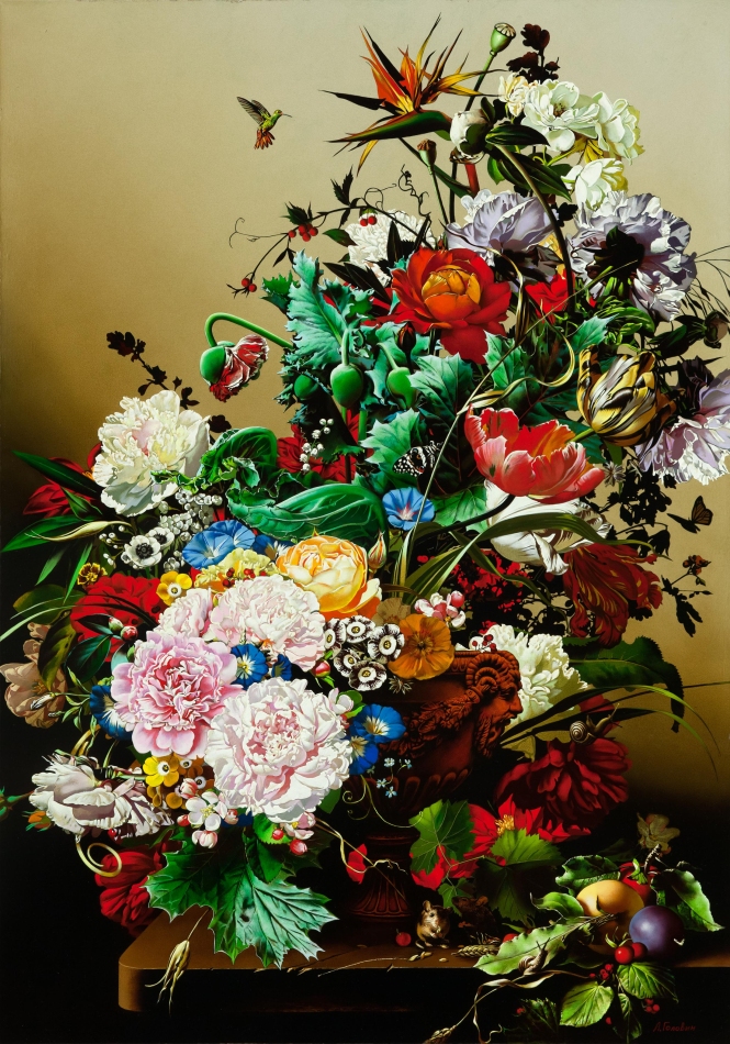 Painting for sale online - Flowers in a Terracotta Vase