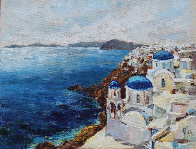 Painting for sale online - Greece. Santorini