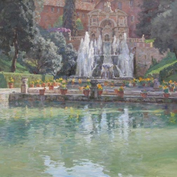 Painting for sale online - Fountain at Villa d'Este