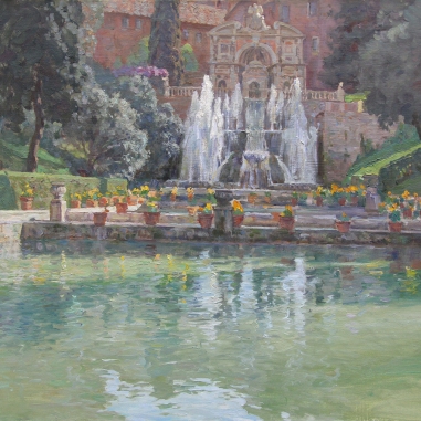 Painting for sale online - Fountain at Villa d'Este