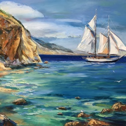 Painting for sale online - On the way to distant shores!