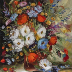 Painting for sale online - Bouquet in a clay jug