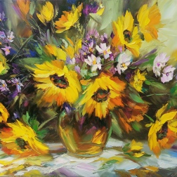 Painting for sale online - Sunflowers