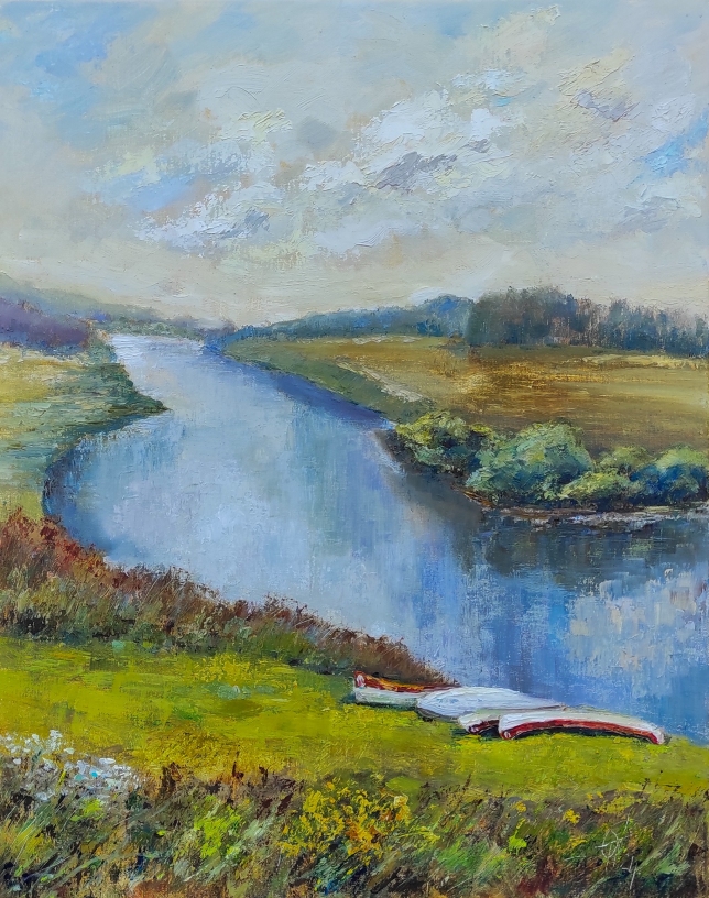 Painting for sale online - River Ugra