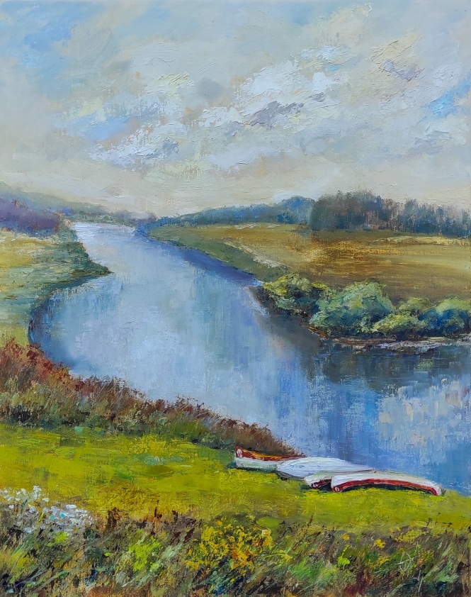 Painting for sale online - River Ugra