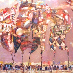 Painting for sale online - Musical quartet