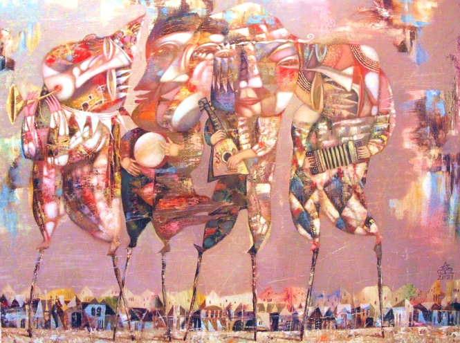 Painting for sale online - Musical quartet