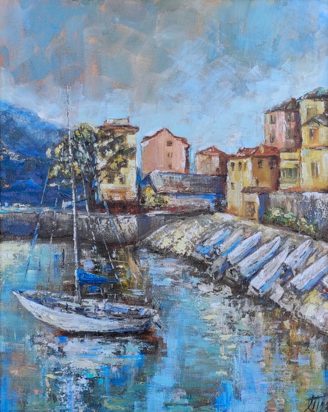 Painting for sale online - Como lake Italy