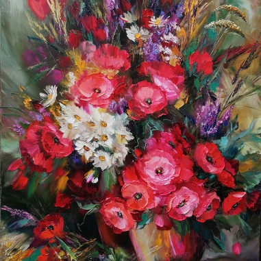 Painting for sale online - Poppy Symphony