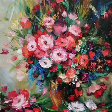 Painting for sale online - Festive bouquet
