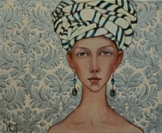 Painting for sale online - Girl in a turban