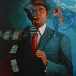Painting for sale online - Between an angel and a demon