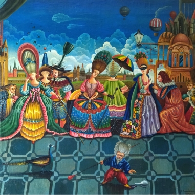Painting for sale online - Taming the Peacock