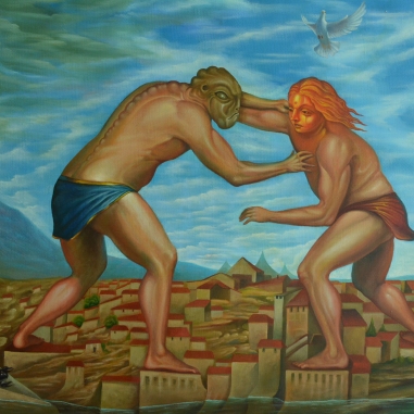 Painting for sale online - Fiery face