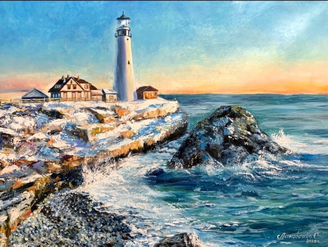 Painting for sale online - Lighthouse.