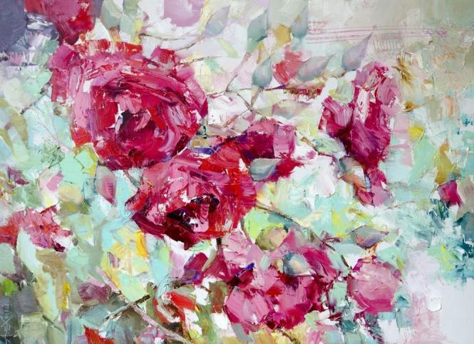 Painting for sale online - Tea rose