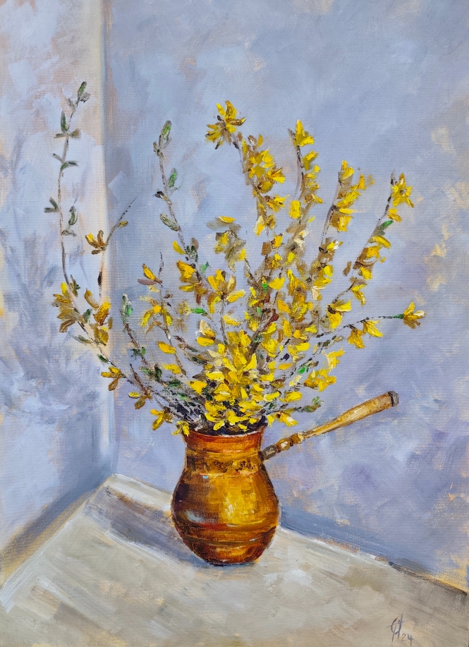 Painting for sale online - Forsythia