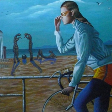 Painting for sale online - Сyclist