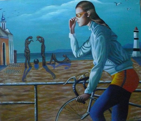 Painting for sale online - Сyclist