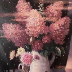 Painting for sale online - Hydrangea in pink