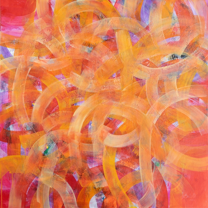 Painting for sale online - Golden labyrinths of fate