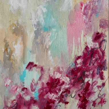 Painting for sale online - Original oil abstract painting on frame bloom