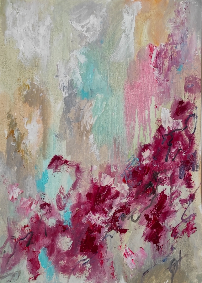 Painting for sale online - Original abstraction. Flower