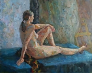 Painting for sale online - Sitting nude