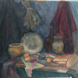 Painting for sale online - Still life with village dishes