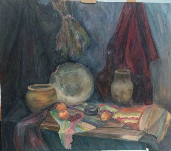 Painting for sale online - Still Life with Village Tableware