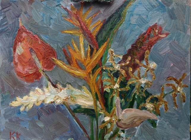 Painting for sale online - Tropical flowers
