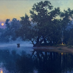 Painting for sale online - Twilight on the Volga