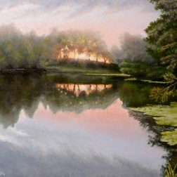 Painting for sale online - Dawn on the Uza River