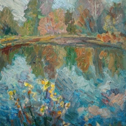 Painting for sale online - Spring on the lake