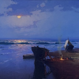 Painting for sale online - Fisherman's Dinner